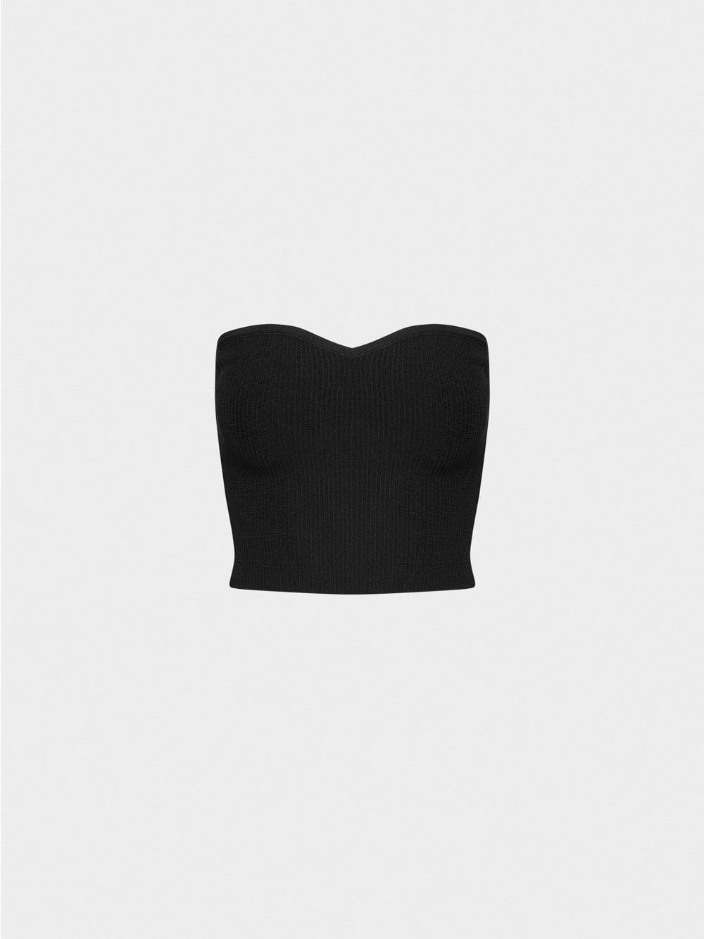 Aritzia Babaton Ribbed Black Crop Top